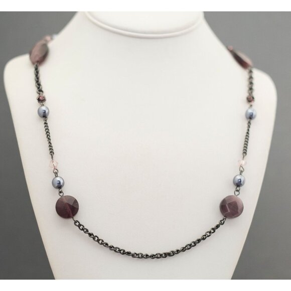 Don't Bead Nobody Else Vintage Beaded Necklace 40 inch - G2 - Picture 1 of 3